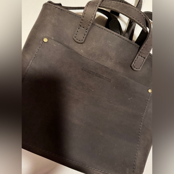 NEW Portland Leather Goods Mini Crossbody Zip Top in Color Possibly Groupie Grey - Picture 8 of 12